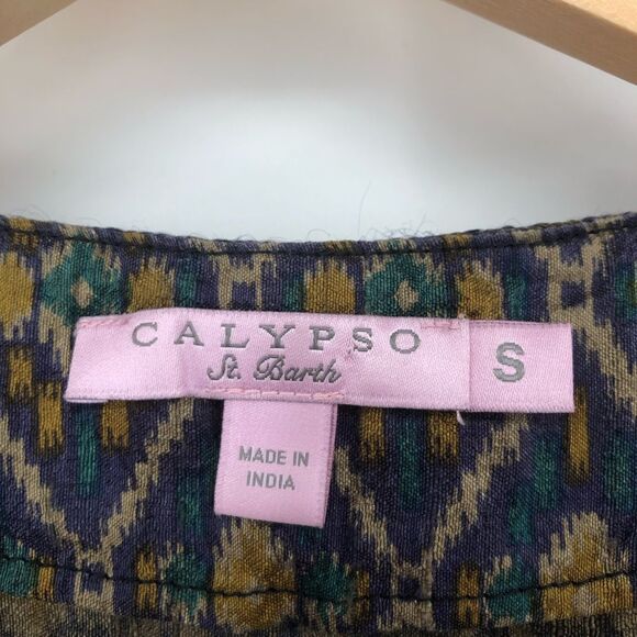 Calypso St Barth Fran 100% Silk Dress Womens Small Beaded Embellished Pockets‎ - Picture 4 of 16